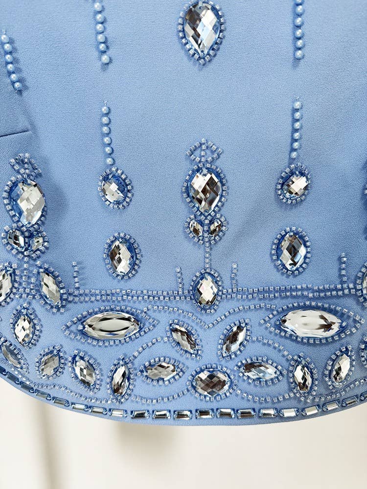 SET038 Introducing our “Luxe Beaded Diamond Top & Skirt Ens