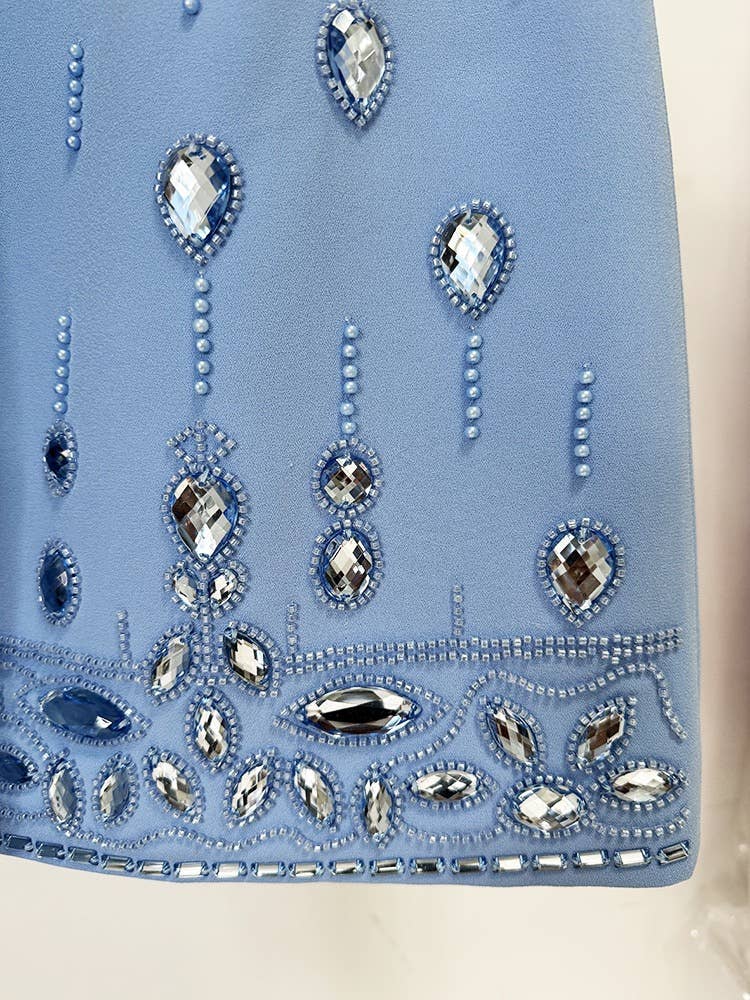 SET038 Introducing our “Luxe Beaded Diamond Top & Skirt Ens