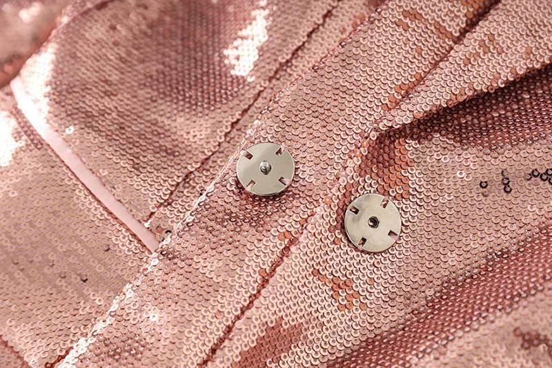 SET051(1) Sequin Glam: Blazer & Shorts Ensemble