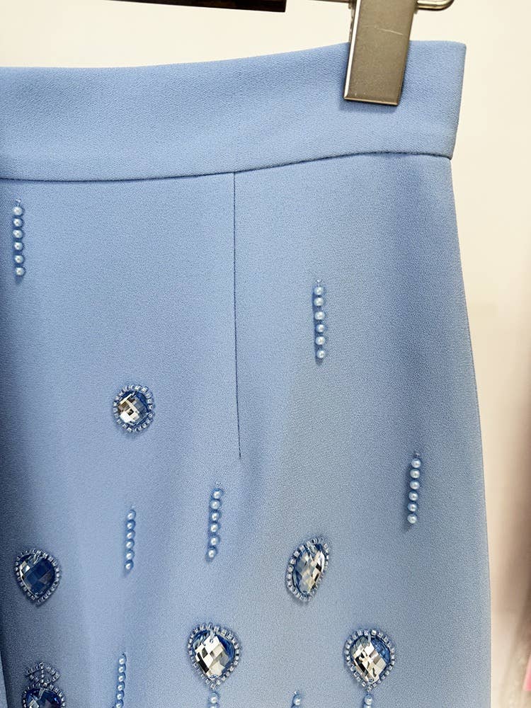 SET038 Introducing our “Luxe Beaded Diamond Top & Skirt Ens