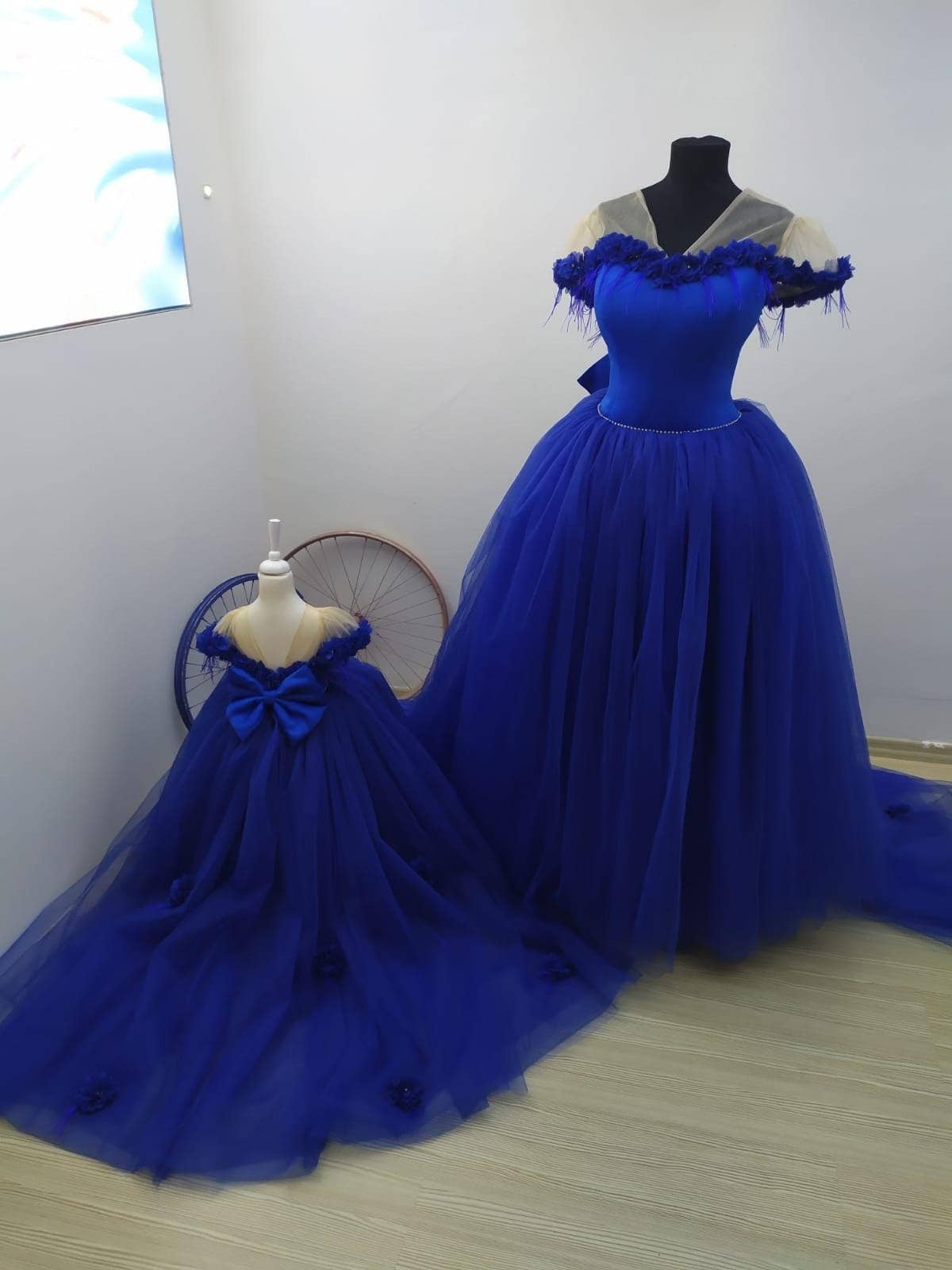 Rebecca girl dress royal blue