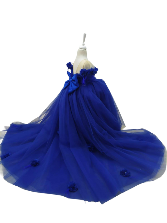 Rebecca girl dress royal blue